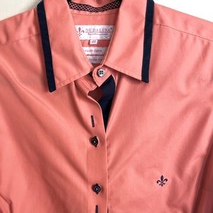 Brand New Dudalina 🇧🇷 Salmon Social Shirt - Size 14